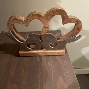 Wooden and Metal Lovebirds Home Decor